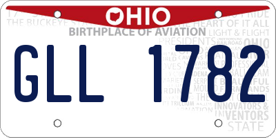 OH license plate GLL1782