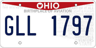 OH license plate GLL1797