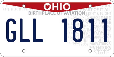 OH license plate GLL1811