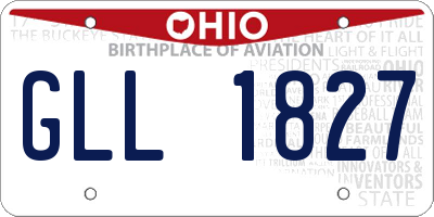 OH license plate GLL1827