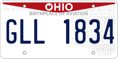 OH license plate GLL1834