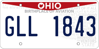 OH license plate GLL1843