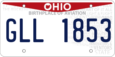 OH license plate GLL1853