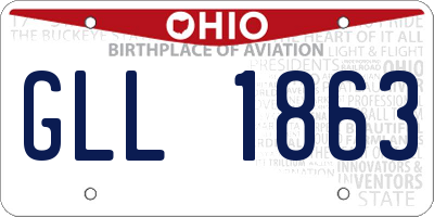 OH license plate GLL1863
