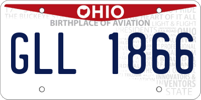 OH license plate GLL1866