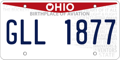 OH license plate GLL1877