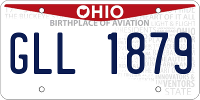 OH license plate GLL1879