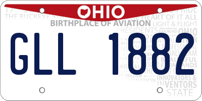 OH license plate GLL1882