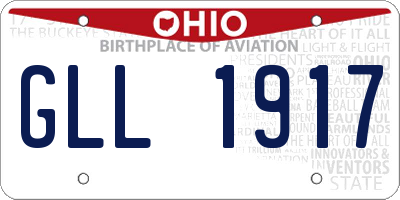 OH license plate GLL1917