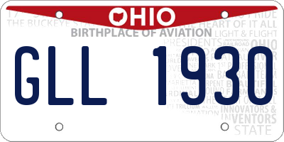 OH license plate GLL1930