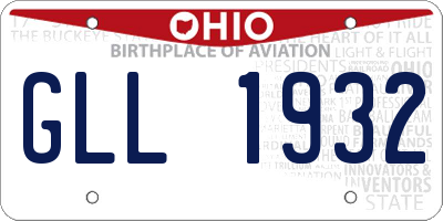 OH license plate GLL1932