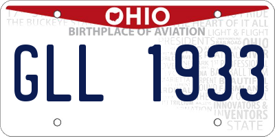 OH license plate GLL1933