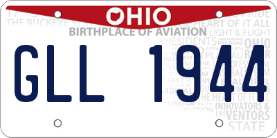 OH license plate GLL1944