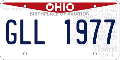 OH license plate GLL1977