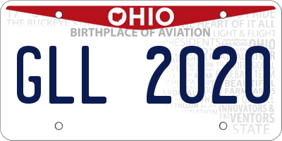 OH license plate GLL2020