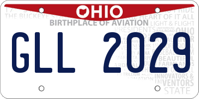 OH license plate GLL2029