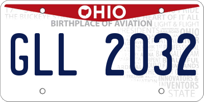OH license plate GLL2032