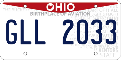 OH license plate GLL2033