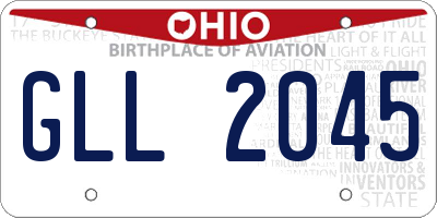 OH license plate GLL2045