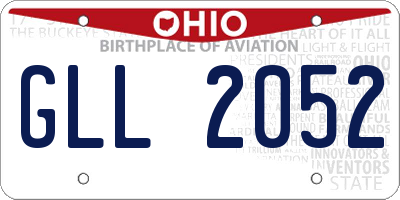 OH license plate GLL2052