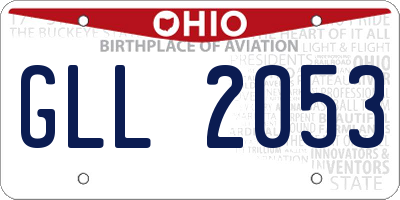 OH license plate GLL2053