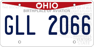 OH license plate GLL2066