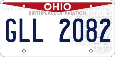 OH license plate GLL2082