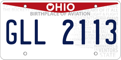 OH license plate GLL2113