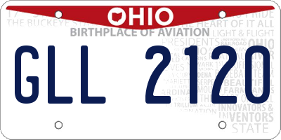 OH license plate GLL2120