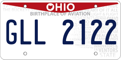 OH license plate GLL2122