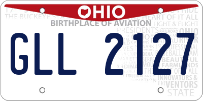 OH license plate GLL2127