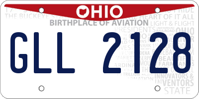 OH license plate GLL2128