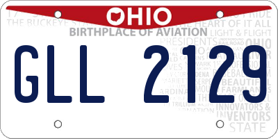 OH license plate GLL2129