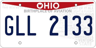 OH license plate GLL2133
