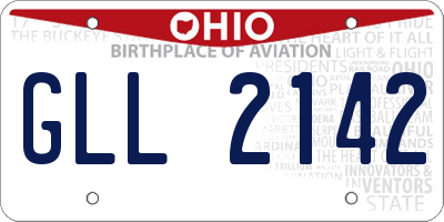OH license plate GLL2142