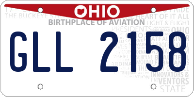 OH license plate GLL2158