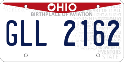 OH license plate GLL2162