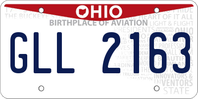 OH license plate GLL2163
