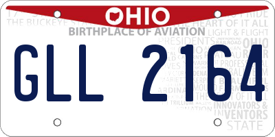 OH license plate GLL2164