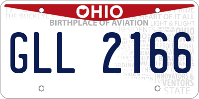 OH license plate GLL2166