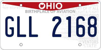 OH license plate GLL2168