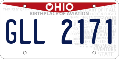 OH license plate GLL2171