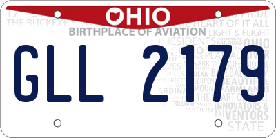 OH license plate GLL2179