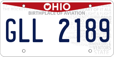 OH license plate GLL2189
