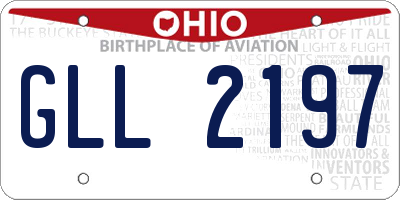 OH license plate GLL2197