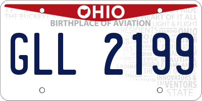 OH license plate GLL2199