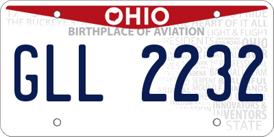 OH license plate GLL2232