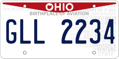 OH license plate GLL2234