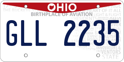 OH license plate GLL2235