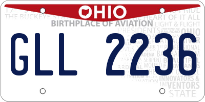 OH license plate GLL2236